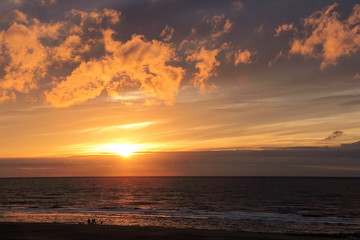 sunset on the coast