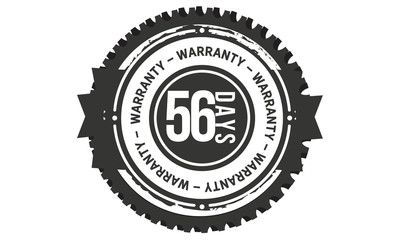 56 days warranty icon stamp guarantee