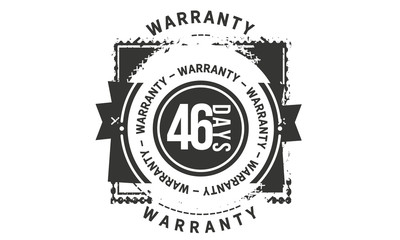 48 days warranty icon stamp guarantee