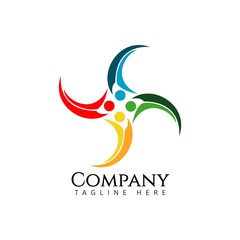 Social Company Logo Vector Template Design Illustration