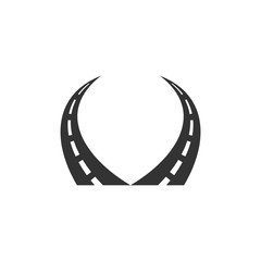 Road Logo Vector Template Design Illustration
