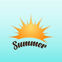 Summer Vector Template Design Illustration