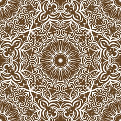 Mandala Style Vector Color Shapes. Abstract design. Decoration for fashion, holiday card, relax
