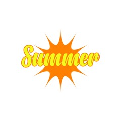 Summer Vector Template Design Illustration