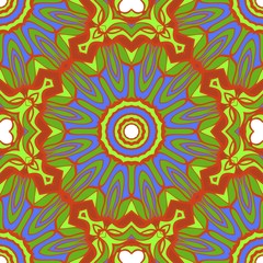 Unique, abstract floral color pattern. Seamless vector illustration. For design, wallpaper, background