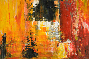 Abstract Acrylic Painting Close-up