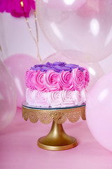 Pastel rosa y morado 1