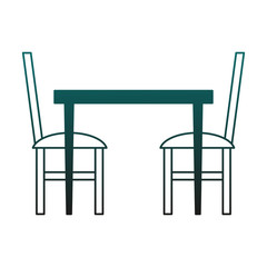 Table and chairs vector illustration graphic design