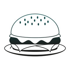 Hamburger fast food vector illustration graphic design
