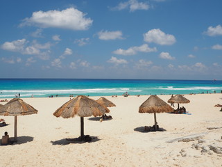 the Cancun beach in Mexico