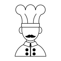 Chef avatar profile vector illustration graphic design