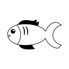 Fish seafood symbol vector illustration graphic design