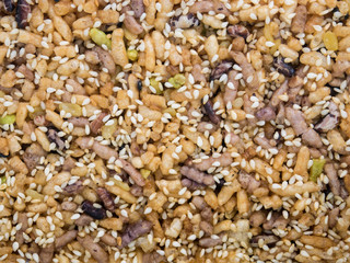 close-up texture Rice Cracker asia food.
