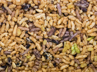 close-up texture Rice Cracker asia food.