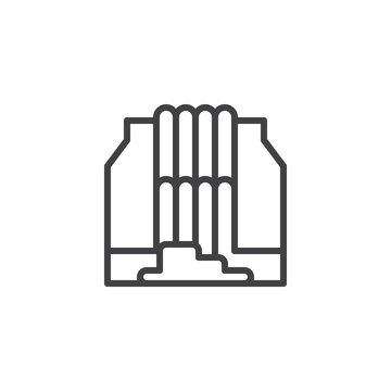 recommend clip art: Aqua park slides outline icon. linear style sign for mobile concept and web design. Water slide simple line vector icon. Symbol, logo illustration. Pixel perfect vector graphics