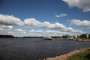 the cruise ships on the Volga River