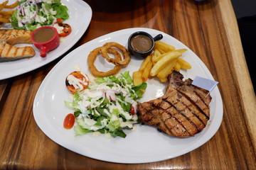 steak pork chops
