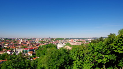 Fototapeta Wilno, piękna zielona stolica Litwy, członka Unii Europejskiej z Europy Wschodniej obraz