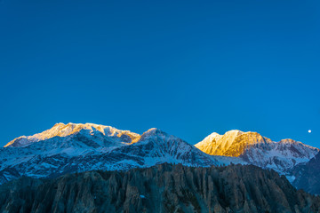 Dawn in the Himalayas, Nepal.
