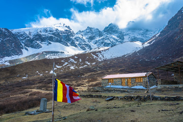 View of the area near the cave of Milarepa, Nepal.