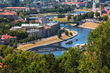 River Neris Flows through Vilnius