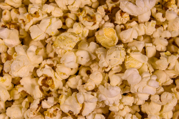 Texture of the roasted popcorn for the background