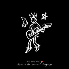 음악회 포스터 / 손으로 그린 음악 일러스트