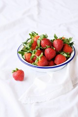 Fresh strawberry ready for cooking of homemade jam or marmalade. 