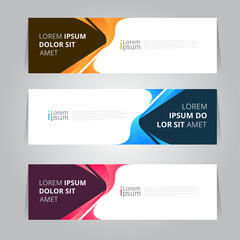 Vector abstract design banner web template.