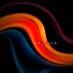 Fluid mixing colors vector wave abstract background design. Colorful mesh waves