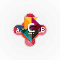 Vector infographic options banner, paper style design