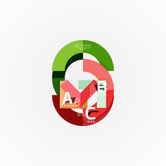 Vector infographic options banner, paper style design