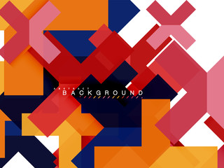 Multicolored abstract geometric shapes, geometry background for web banner