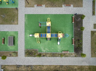 children playground, top view