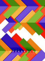 Multicolored abstract geometric shapes, geometry background for web banner