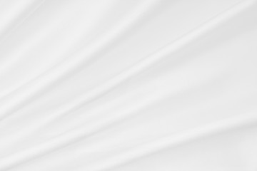 Obraz premium Smooth elegant white silk or satin luxury cloth texture as wedding background. Luxurious background design