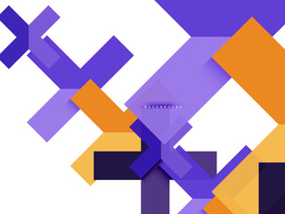 Multicolored abstract geometric shapes, geometry background for web banner