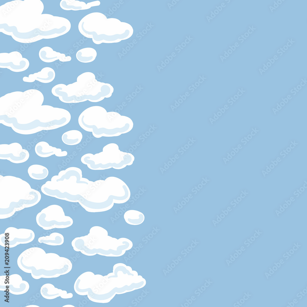 Aufkleber clouds background, seamless pattern for your design