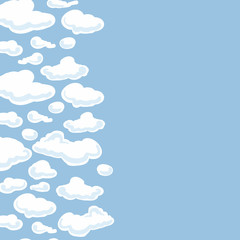 Clouds background, seamless pattern for your design