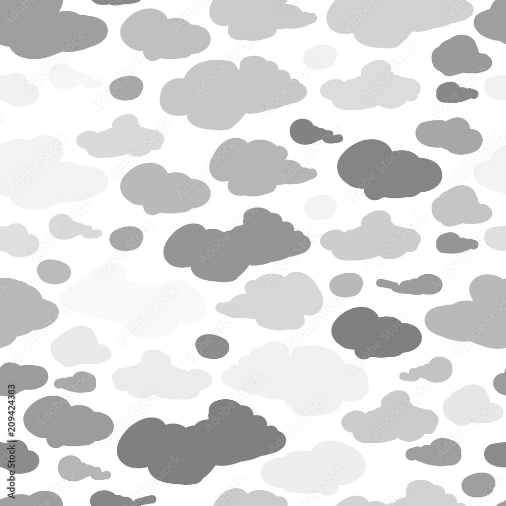 Aufkleber clouds background, seamless pattern for your design