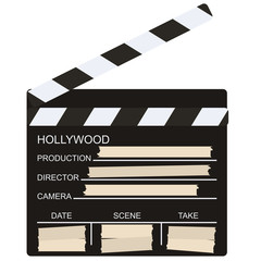 Obraz premium blank of director clapboard isolated on transparent background vector illustration 