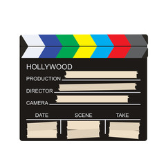 blank of director clapboard  isolated on transparent background vector illustration
