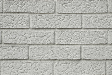 White brick wall front view close up textured background