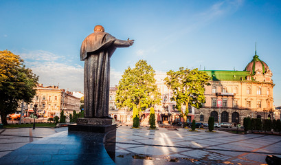 Monument to Taras Shevchenko in Lviv