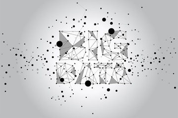 polygon dot connected big data concept