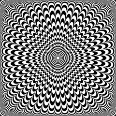 Optical illusion design. Abstract op art pattern.