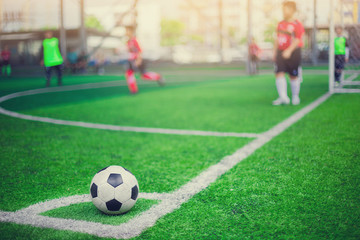 Football on corner for corner kick