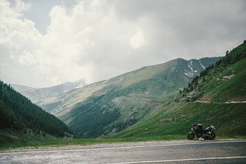 Transfagarasan pass in summer. Crossing Carpathian mountains in Romania, Transfagarasan is one of the most spectacular mountain roads in the world