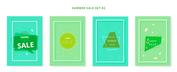 Summer Sale card. Banner with decoration. Vector illustration.