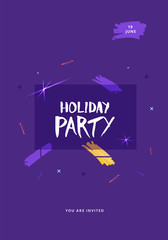  Party vertical dark banner. Vector illustration.